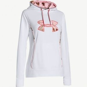 Women's Under Armor Storm Pink/White/Camo Hoodie L